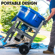 BAUMR-AG 120L Forced Action Pan Mixer, 1500W Electric, Heavy-Duty Frame