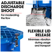 BAUMR-AG 120L Forced Action Pan Mixer, 1500W Electric, Heavy-Duty Frame