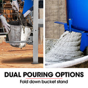 BAUMR-AG 120L Forced Action Pan Mixer, 1500W Electric, Heavy-Duty Frame