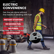 BAUMR-AG 355mm Electric Circular Concrete Saw Wet/Dry, with Diamond Blade