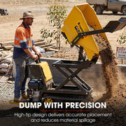 BAUMR-AG Tracked High Lifting/Tipping Power Barrow, 500kg Load Capacity, Hydrostatic, 9hp Engine