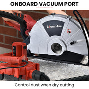 BAUMR-AG 355mm Electric Circular Concrete Saw Wet/Dry, with Diamond Blade