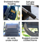 BAUMR-AG 140L Portable Cement Concrete Mixer with Pedestal Stand, 550W Electric Motor, 10 Inch Solid Rubber Wheels