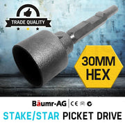 BAUMR-AG Jack Hammer Star Picket Stake Post Driver Chisel Jackhammer Bit