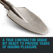 BAUMR-AG 130mm Clay Pointed-Tip Spade Jackhammer Chisel, 30mm Hex with Bonus Carry Case