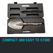 BAUMR-AG 130mm Clay Pointed-Tip Spade Jackhammer Chisel, 30mm Hex with Bonus Carry Case