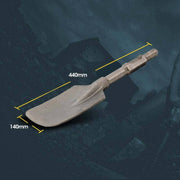 BAUMR-AG 140mm Square-Tipped 30mm Hex Clay Spade Jackhammer Chisel with Bonus Carry Case