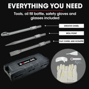 Baumr-AG 2200W Pro-Grade Electric Demolition Jackhammer, with 3 Bonus Chisels, Carry Case