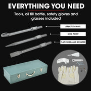 Baumr-AG 2200W Pro-Grade Electric Demolition Jackhammer, with 3 Bonus Chisels, Steel Carry Case