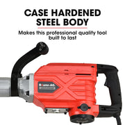 Baumr-AG 2300W Pro-Grade Electric Demolition Jackhammer, with 2 Bonus Chisels, Carry Case