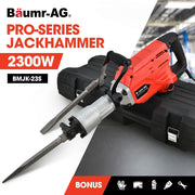 Baumr-AG 2300W Pro-Grade Electric Demolition Jackhammer, with 2 Bonus Chisels, Carry Case