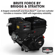 BAUMR-AG Motorised Ride On Tracked Wheelbarrow Dumper, 10HP Briggs & Stratton Petrol Engine 500kg Capacity (BPR1000)