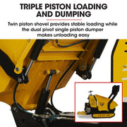 BAUMR-AG Motorised Ride On Tracked Wheelbarrow Dumper, 10HP Briggs & Stratton Petrol Engine 500kg Capacity (BPR1000)