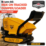 BAUMR-AG Motorised Ride On Tracked Wheelbarrow Dumper, 10HP Briggs & Stratton Petrol Engine 500kg Capacity (BPR1000)