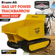 Baumr-AG Motorised Tracked Wheelbarrow Dumper, Briggs & Stratton CR950 Petrol Engine, 500kg Capacity
