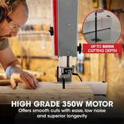 Baumr-AG 350W Wood Bandsaw, Benchtop, 80mm Cutting Depth (BS30)