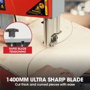 Baumr-AG 350W Wood Bandsaw, Benchtop, 80mm Cutting Depth (BS30)