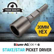 Baumr-AG JackHammer Star Picket Stake Post Driver Chisel Jack Hammer Bit