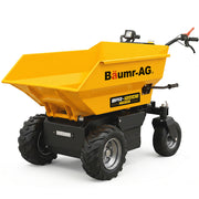 BAUMR-AG 48V Battery Powered Wheelbarrow, 200L Bucket, 1000W Brushless Electric Motor, 280kg Capacity, 8hr Max Runtime