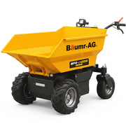 BAUMR-AG 48V Battery Powered Wheelbarrow, Hydraulic 200L Bucket, 1000W Brushless Electric Motor, 500kg Capacity