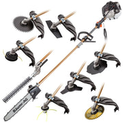 BAUMR-AG 65cc 9in1 Long Reach Garden Multi-tool, Pole Saw, Hedge & Line Trimmer, Brush Cutter, 12