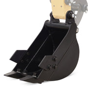 PRE-ORDER BAUMR-AG Digging Bucket for BSR8000 1T Excavator, 11L, Twin Chisel Teeth, Heavy-Duty Steel