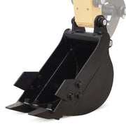 BAUMR-AG Digging Bucket for BSR8000 1T Excavator, 11L, Twin Chisel Teeth, Heavy-Duty Steel