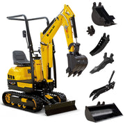 PRE-ORDER BAUMR-AG BSR8000 1T Mini Excavator + 6 Accessory Bundle, Earthwork, Civils, Drainage, Utility, Trenching, Material Handling