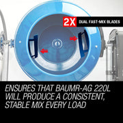 Baumr-AG  220L Portable Electric Concrete Cement Mixer