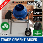 Baumr-AG 135L Portable Electric Concrete Cement Mixer