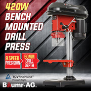Baumr-AG 420W Drill Press Pedestal Benchtop Stand Pillar Variable Speed