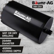 BAUMR-AG 254 x 400mm Diamond Core Drill Bit DBX Series, Industrial 1.1/4-UNC
