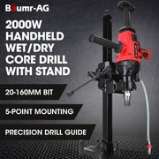 BAUMR-AG 2000W 160mm Handheld Concrete Core Drill With Stand Rig
