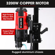 PRE-ORDER BAUMR-AG 3200W 280mm Vertical Stand Core Drill & 202mm Drill Bit Combo, for Demolition Concrete Coring Hole Drilling