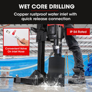 PRE-ORDER BAUMR-AG 3200W 280mm Vertical Stand Core Drill & 202mm Drill Bit Combo, for Demolition Concrete Coring Hole Drilling