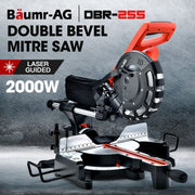 BAUMR-AG 254mm Dual Bevel Sliding Compound Mitre Drop Saw