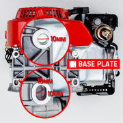 BAUMR-AG 6.5HP Petrol Stationary Engine Motor 4-Stroke OHV Horizontal Shaft Recoil Start