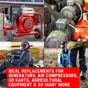 BAUMR-AG 7HP Petrol Engine Stationary Motor OHV Horizontal Shaft Electric Start 4-stroke