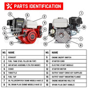 BAUMR-AG 7HP Petrol Engine Stationary Motor OHV Horizontal Shaft Electric Start 4-stroke