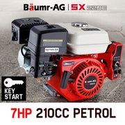 BAUMR-AG 7HP Petrol Engine Stationary Motor OHV Horizontal Shaft Electric Start 4-stroke