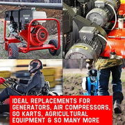 BAUMR-AG 7HP Petrol Stationary Engine OHV 4-Stroke Horizontal Shaft Replacement Motor