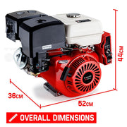 PRE-ORDER BAUMR-AG 13HP Petrol Stationary Engine OHV 4 Stroke Horizontal Shaft Electric Start Motor