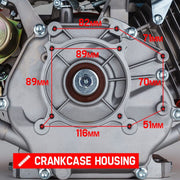 PRE-ORDER BAUMR-AG 13HP Petrol Stationary Engine OHV 4 Stroke Horizontal Shaft Electric Start Motor