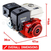 PRE-ORDER BAUMR-AG 13HP Petrol Stationary Engine 4-stroke OHV Motor Horizontal Shaft Recoil Start