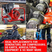 BAUMR-AG 16HP Petrol Engine OHV Motor 4-Stroke Horizontal Shaft Replacement