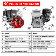 BAUMR-AG 16HP Petrol Engine OHV Motor 4-Stroke Horizontal Shaft Replacement