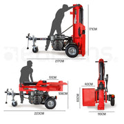 BAUMR-AG 65 Tonne Diesel Hydraulic Horizontal and Vertical Towed Wood Log Splitter with Detachable 4-Way Wedge - HDS800