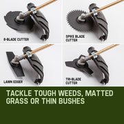 BAUMR-AG 65cc 9in1 Long Reach Garden Multi-tool, Pole Saw, Hedge & Line Trimmer, Brush Cutter, 12