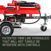 BAUMR-AG 65 Tonne Diesel Hydraulic Horizontal and Vertical Towed Wood Log Splitter with Detachable 4-Way Wedge - HDS800
