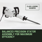 Baumr-AG 2200W JackHammer Commercial Grade Demolition Jack Hammer Concrete